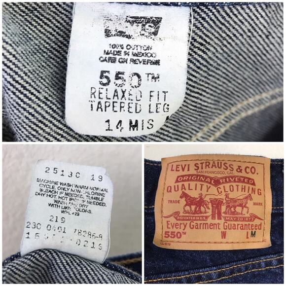 Vintage Y2K Womens Levi's 550 Relaxed Fit Tapered Leg 100% Cotton Cropped Jeans - Picture 9 of 13